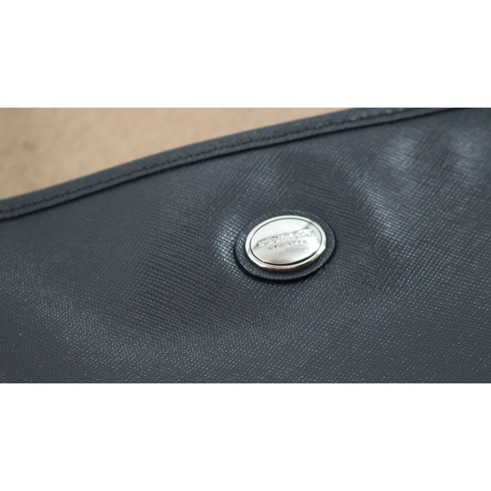 Coach Peyton Leather Zip Top Tote Shoulder Bag Large Black Saffiano - Picture 6 of 10
